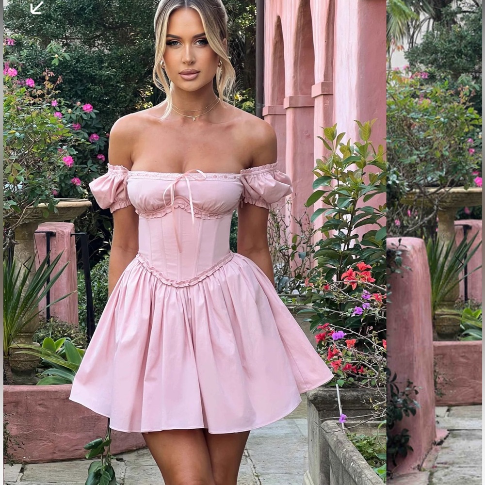 Babyboo Pink Corset Mini Dress